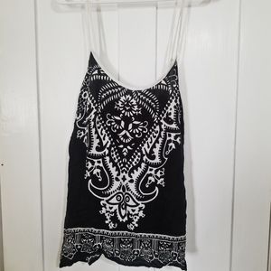 NWOT 1X True Destiny Black and White Flowy Tank